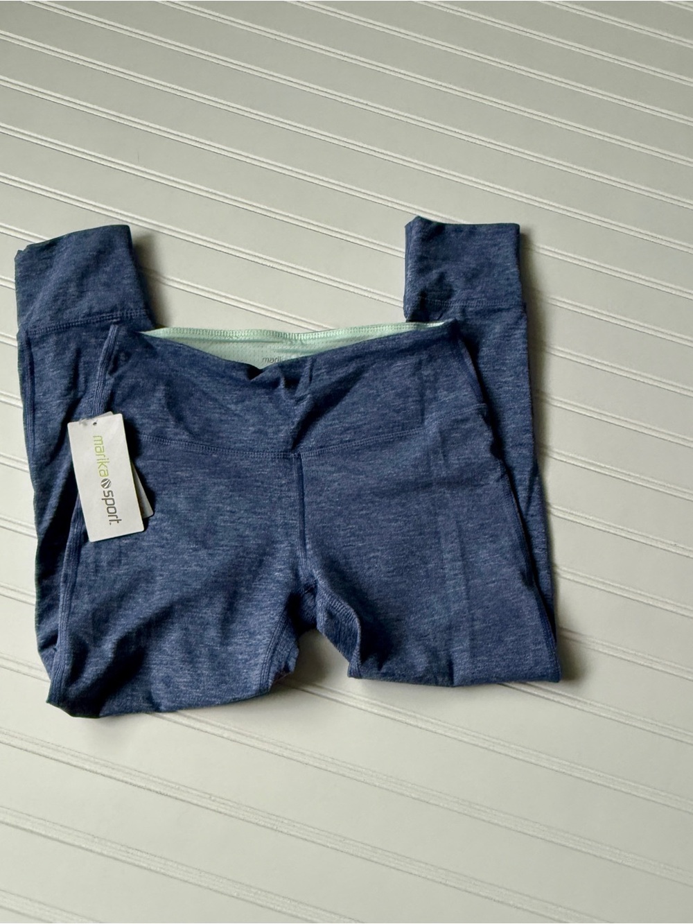 Woman’s Heather Blue Athletic Leggings